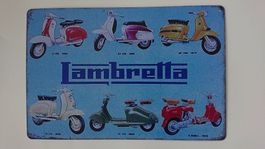 Plaque en metal Vintage Oldtimer Vespa