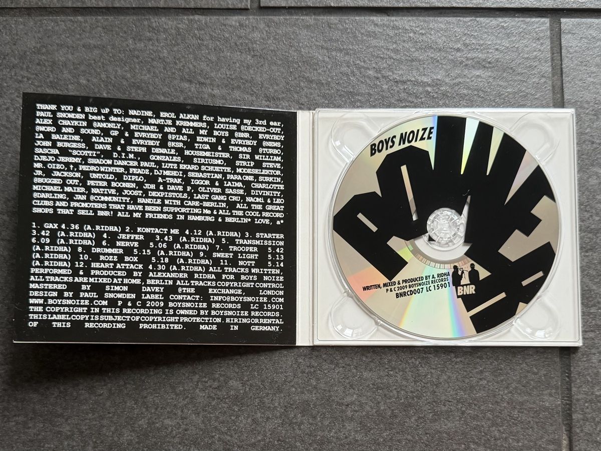 CD: Boys Noize Power CD Digipack – Usato da Zürich venduto da cENS0R 2