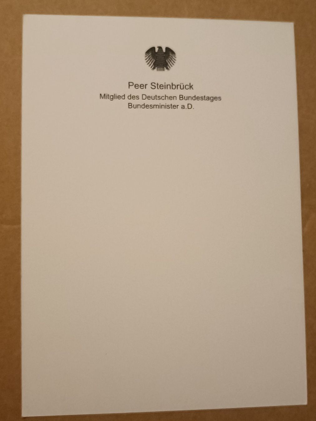 Autografi: Peer Steinbrück - handsigniert – Usato da Menziken venduto da Artographs 1