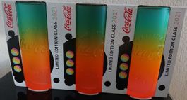 Coca Cola Gläser inkl. LIMITED EDITION 2021 Regenbogen-14Stk