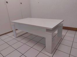 Table basse relevable avec rangement