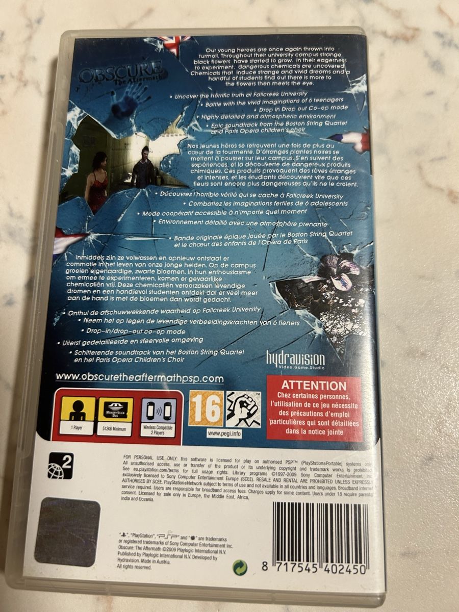 Spiele: Obscure The Aftermath  – Gebraucht aus Pully von PongDayOne 1