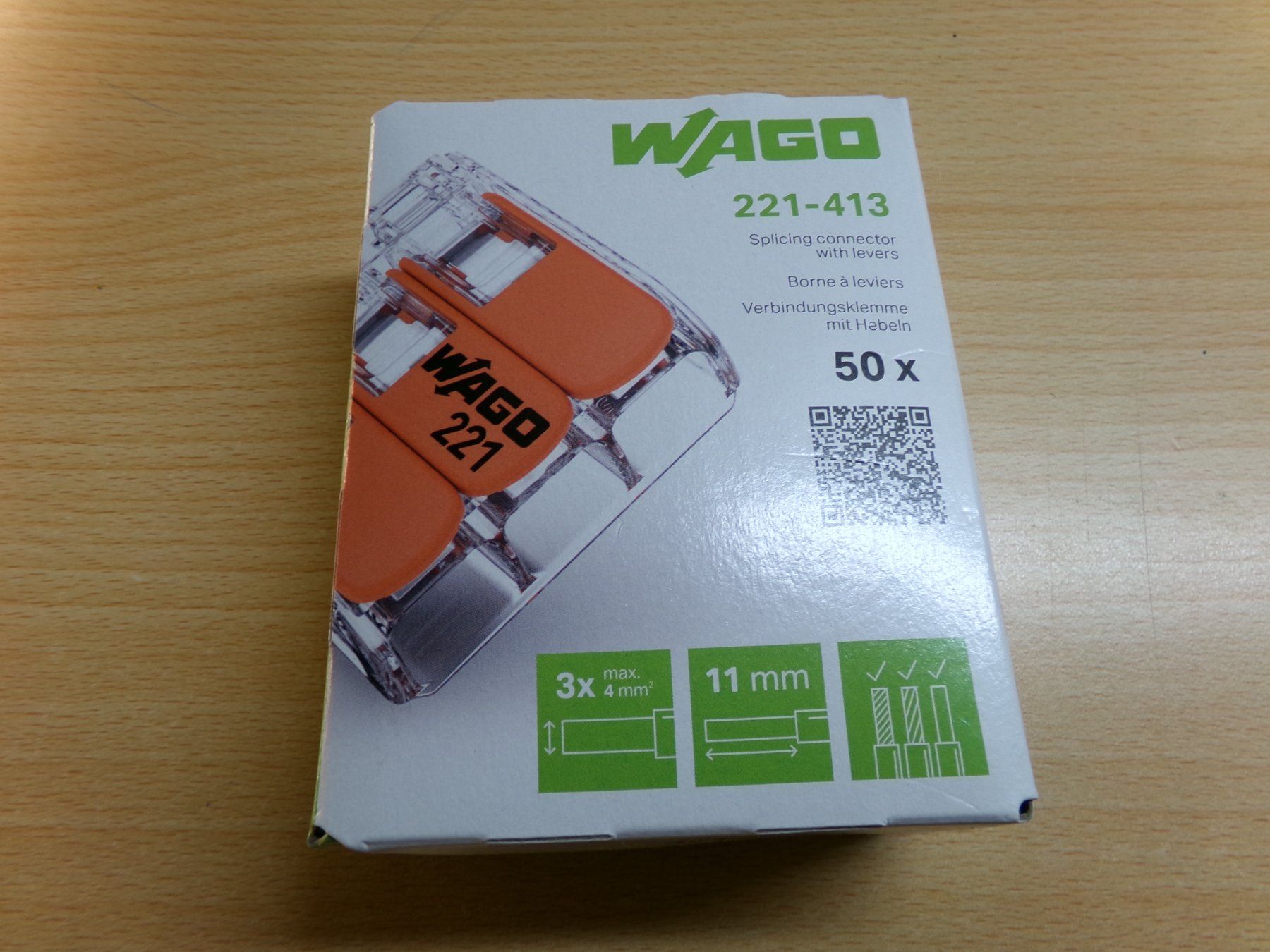 Wago Componenti elettronici: 50St. 3er Wagoklemmen 221-413 – Nuovo e nell'imballaggio originale da Hombrechtikon venduto da HGK50