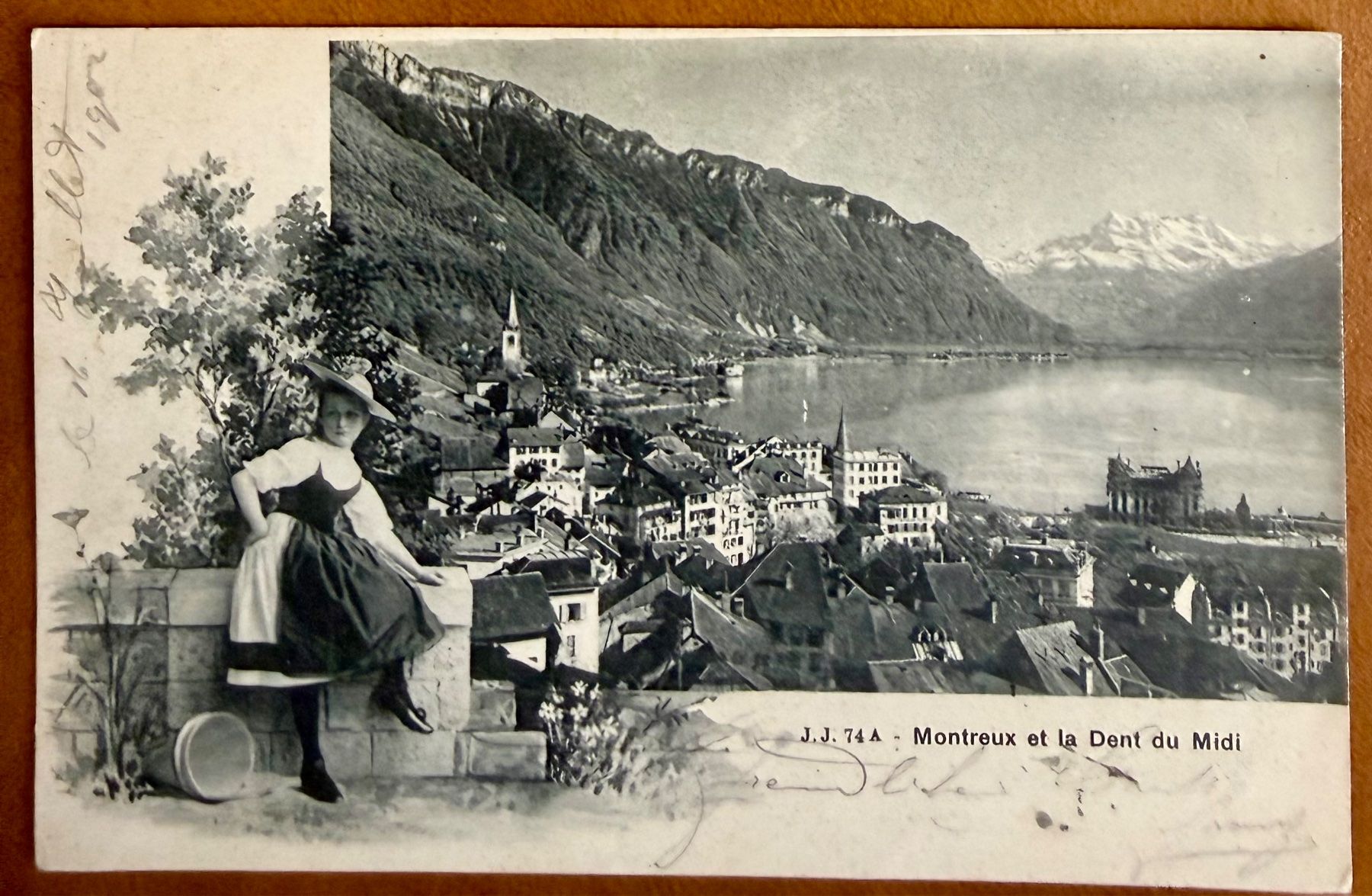 Cartoline postali: Montreux - Vigneronne Vaudoise 1902 – Usato da Lutry venduto da Ediego