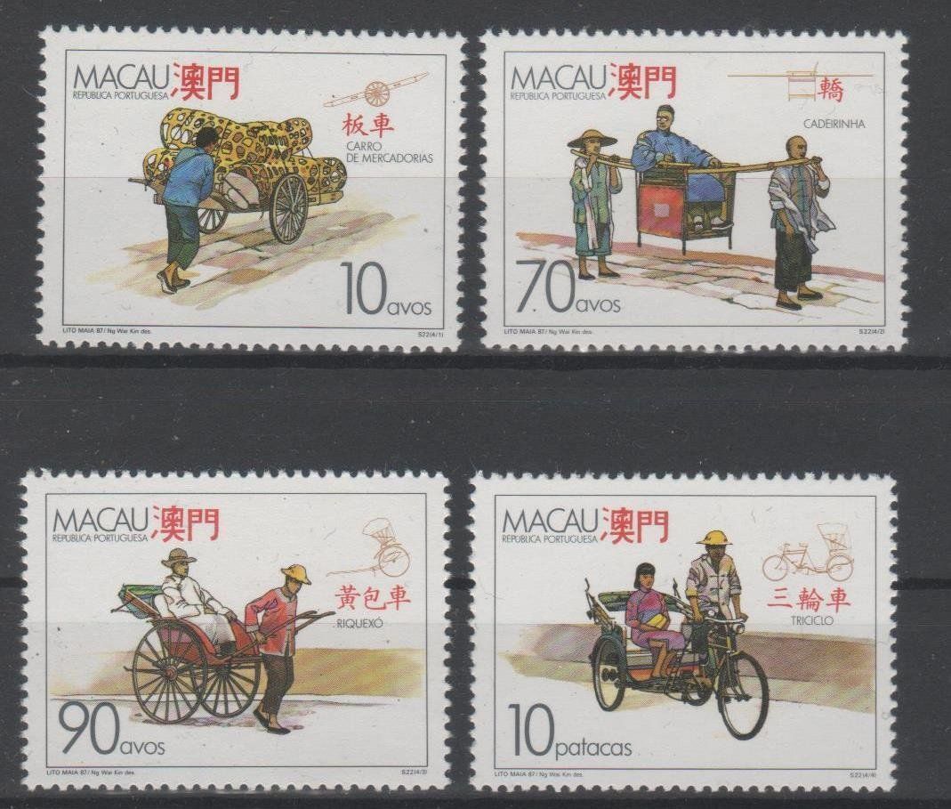 Tutti i francobolli: Macau 1987 kmpl. Satz Nr. 583/86 ** – Usato da Remetschwil venduto da Hofiii