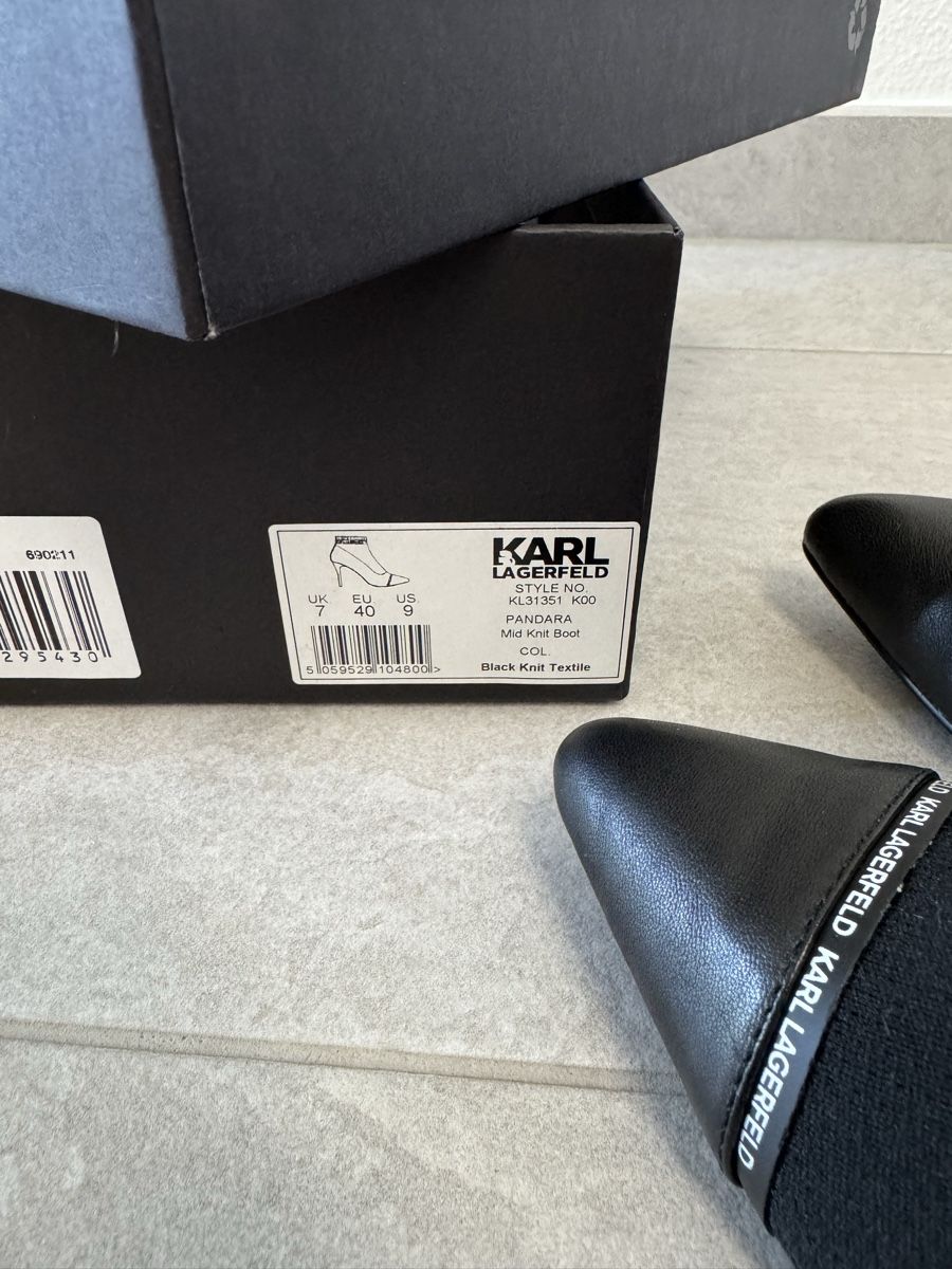 Karl Lagerfeld Scarpe da donna: Karl Lagerfeld High Hell Stiefelette Große 40 – Usato da Augst BL venduto da Avatar23 3