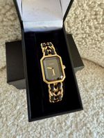 Montre Chanel Première Classique Plaqué Or et Cuir Taille M