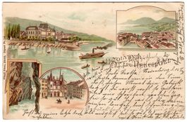 4-Bild Lithokarte von Neuchatel