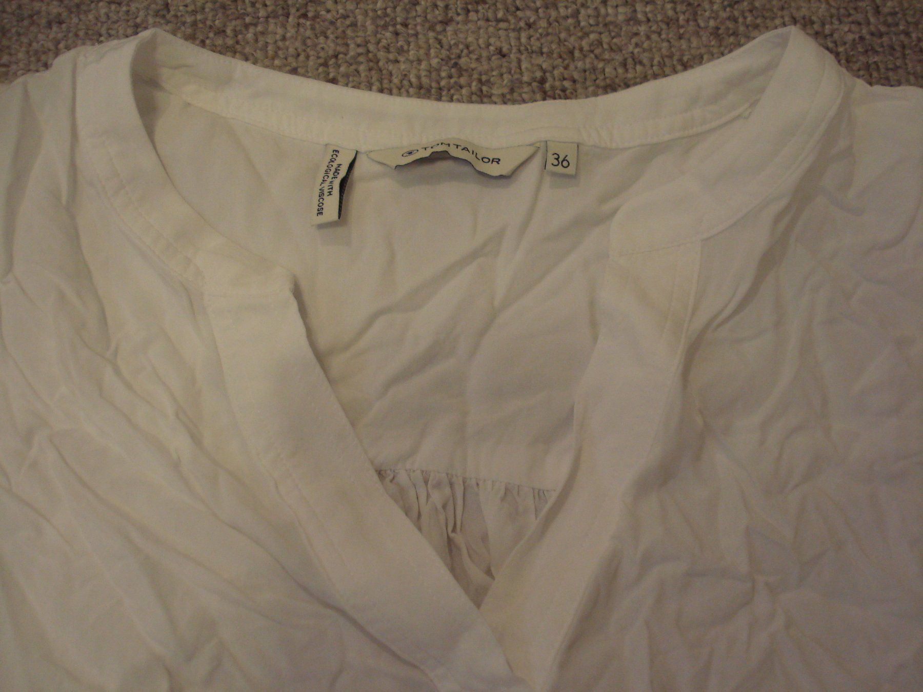 Tom Tailor Camicette: weisse, leichte Bluse Tom Tailor Gr 36 – Nuovo (secondo la descrizione) da Au SG venduto da beanpasa 1