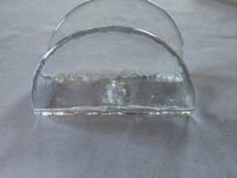 Herggswil Serviettenhalter aus Glas mit Kleeblatt 