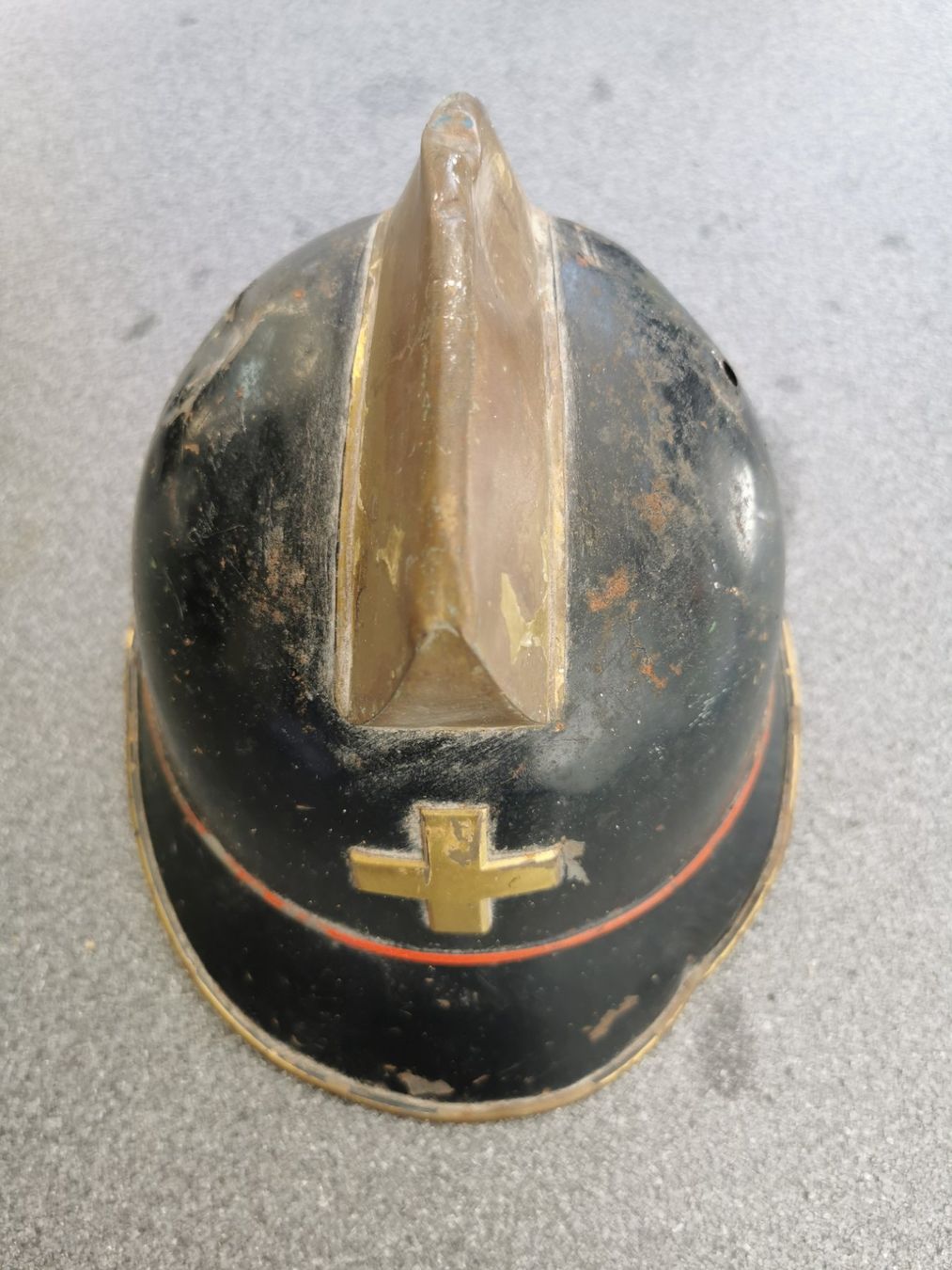 Feuerwehr: Feuerwehr Helm Schweiz, antik – Gebraucht aus Sirnach von pius062