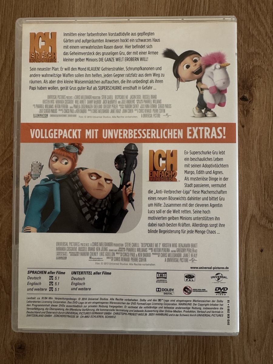 Alle DVDs: Ich einfach unverbesserlich 1+2 DVD – Gebraucht aus Bütschwil von kim0410 1