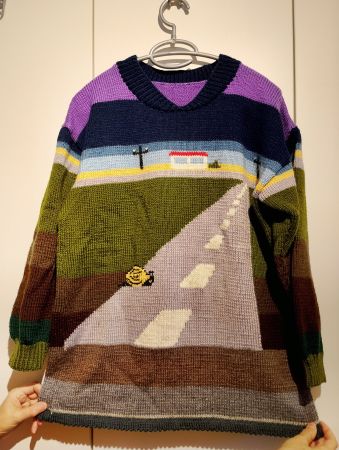 Wollpullover gestrickt