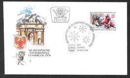 Österreich FDC Olympische Winterspiele 1976 ET 14.3.1975