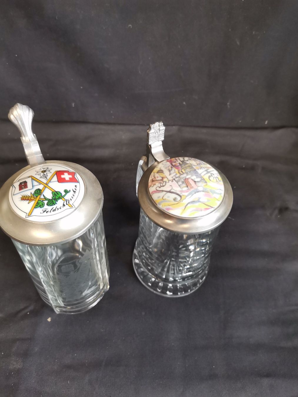 Feldschlösschen Bicchieri: Feldschlösschen Bierhumpen, Feldschlössechen Biergläser, – Usato da Wiedlisbach venduto da materialkreislauf 1