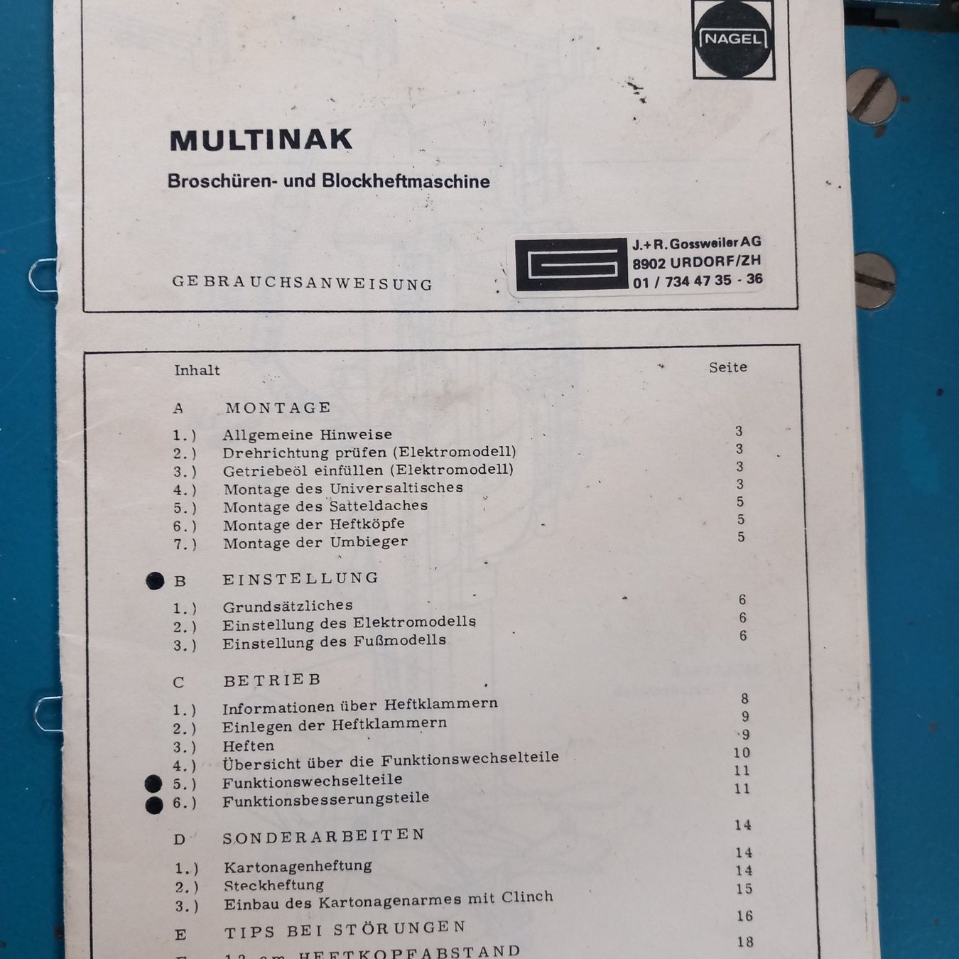 Alle Maschinen: Broschüren- und Blockheftmaschine – Gebraucht aus Mönchaltorf von Blamp 4