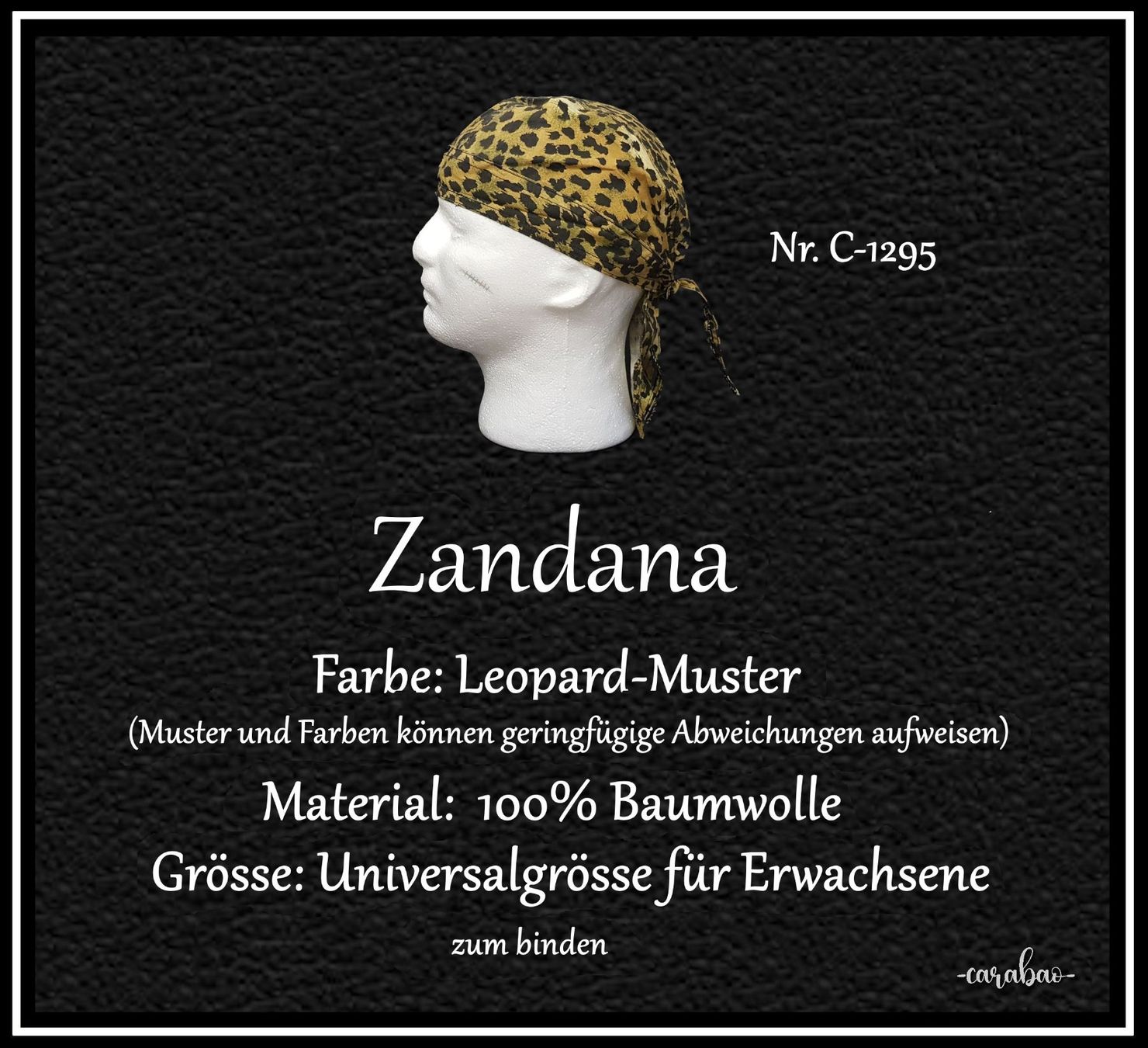 Foulard & Sciarpe: Zandana - mit Leopardmuster Beige - Nr. C-1295 – Nuovo (secondo la descrizione) da Winterthur venduto da -carabao- 4