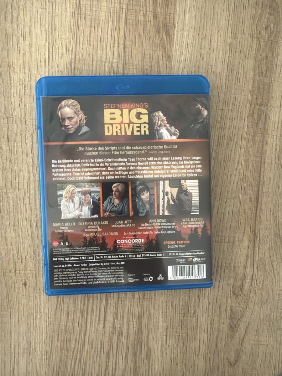 Tutti i DVDs: Stephen King - Big Driver (2014) BluRay – Usato da Hagendorn venduto da masterchieff 1