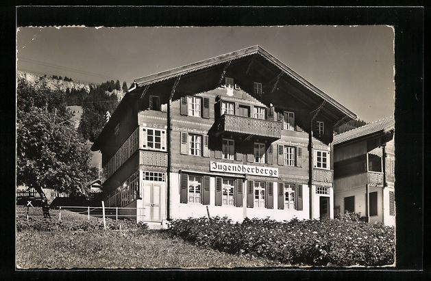 Cartoline postali: AK Adelboden, Jugendherberge, 1946 – Usato da Berlin venduto da bartko-reher