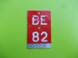 Velonummer / Fahrradnummer BE 82