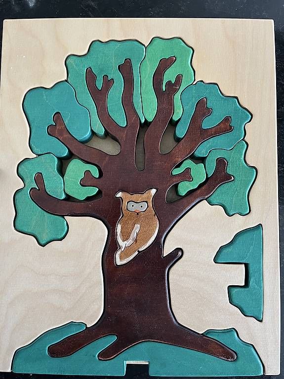 Puzzle: Holzpuzzle "Baum mit Eule" – Usato da Kreuzlingen venduto da schlomi7