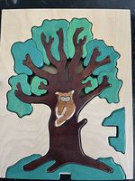 Holzpuzzle "Baum mit Eule"