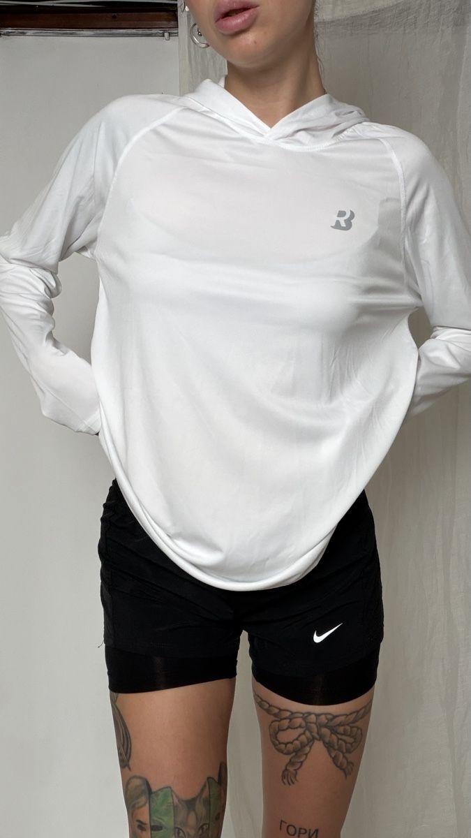 Pullover & Sweatshirts: White hiking hoodie  – Gebraucht aus Knonau von Grapesvintage 5