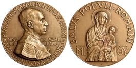Rom, Pius XII., Bronzemedaille AN XI (1949) Madonna