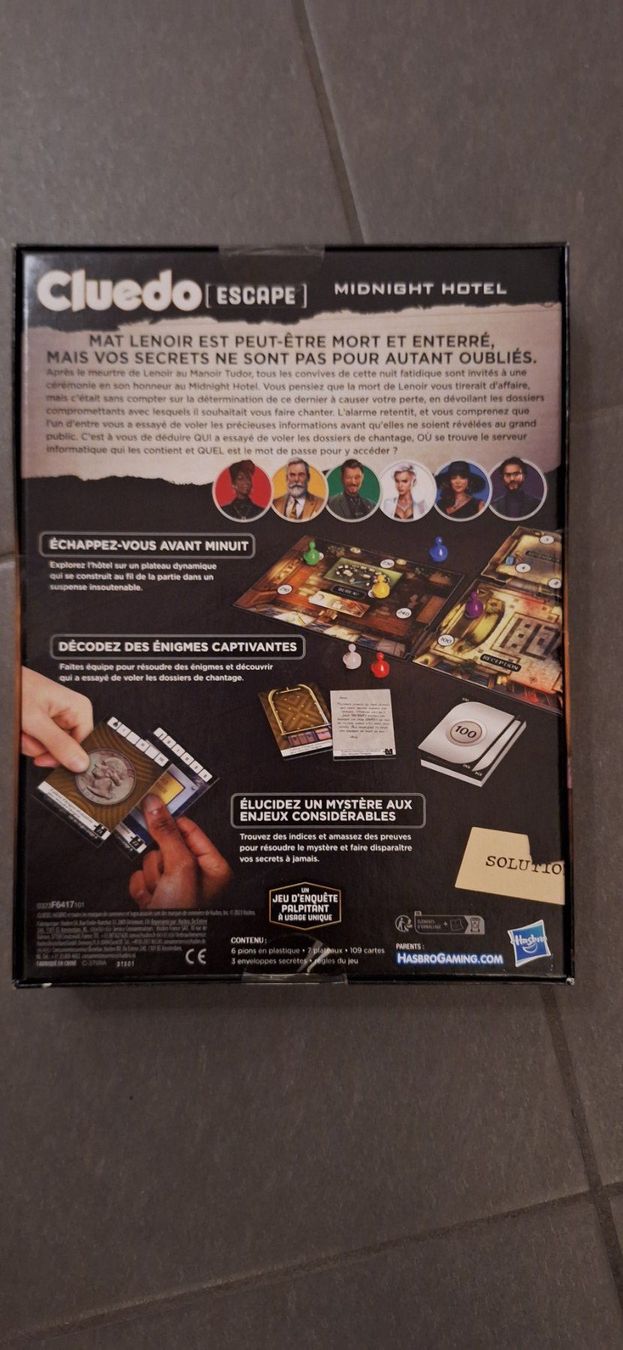 Hasbro Spiele: Cluedo escape, Midnight Hotel – Neu und originalverpackt aus Lussery-Villars von pousinete02 1
