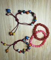 Set of 4 Beaded Bracelets - Boho, Colourful, Summer!