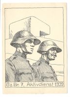 Militär - Einheitskarte - Gz. Br. 7 - Aktivdienst 1939 2. WK