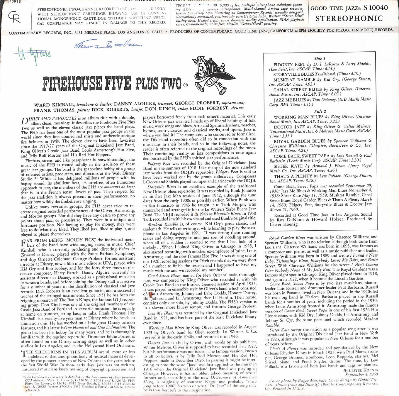 Schallplatten: LP Firehouse Five Plus Two - Dixieland Favorites – Gebraucht aus Trimmis von Beax72 1