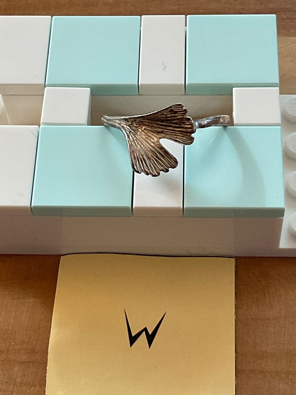 Anelli: Silber Fingerring mit Gingko Blatt Form Gr. 58 – Usato da Rümlang venduto da baselsale1