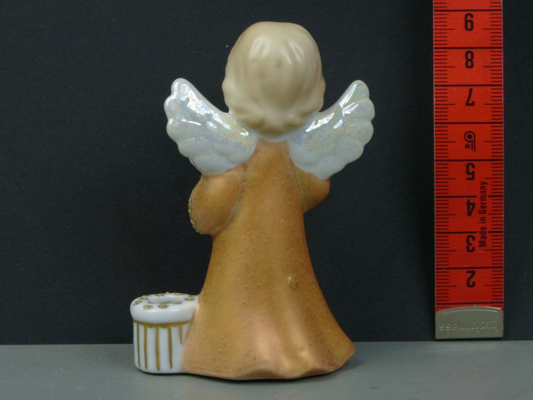 Statuette: Engel Figur Hand-bemalt Rotgoldfarbig – Usato da Rheineck venduto da amity 4