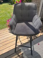 Barhocker grau 360° Drehbar mit Metallbeinen guter Zustand