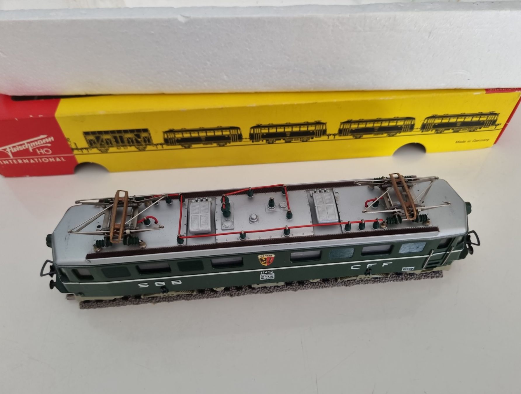 Fleischmann Modellini di ferrovie: Fleischmann SBB Ae 6/6 E-Lok 4370  H0 GS – Usato da Zürich venduto da nibadi 4