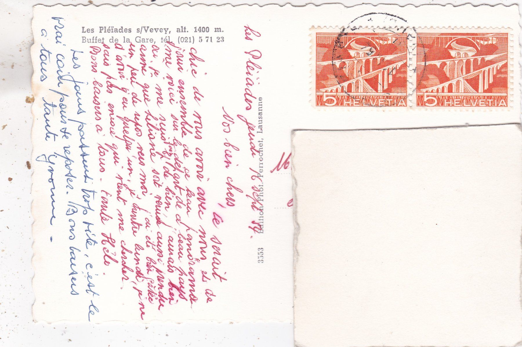 Cartes postales: Les Pléïades 1954 – D'occasion à Herisau par Lisegrat2008 1