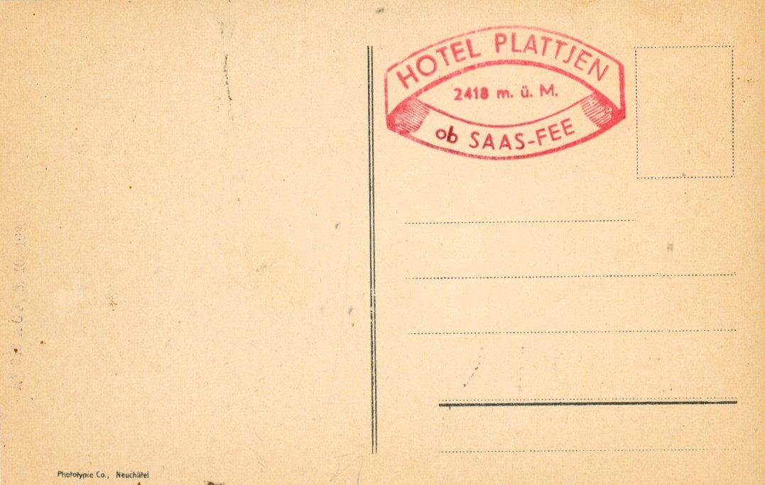 Cartoline postali: Saas Grund   VS  -    BODMEN   mit Bietschhorn – Usato da Brig venduto da Valcards54 1