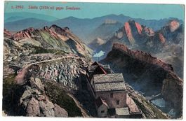 Säntis-Gebäude gegen Seealpsee, gelaufen 1913