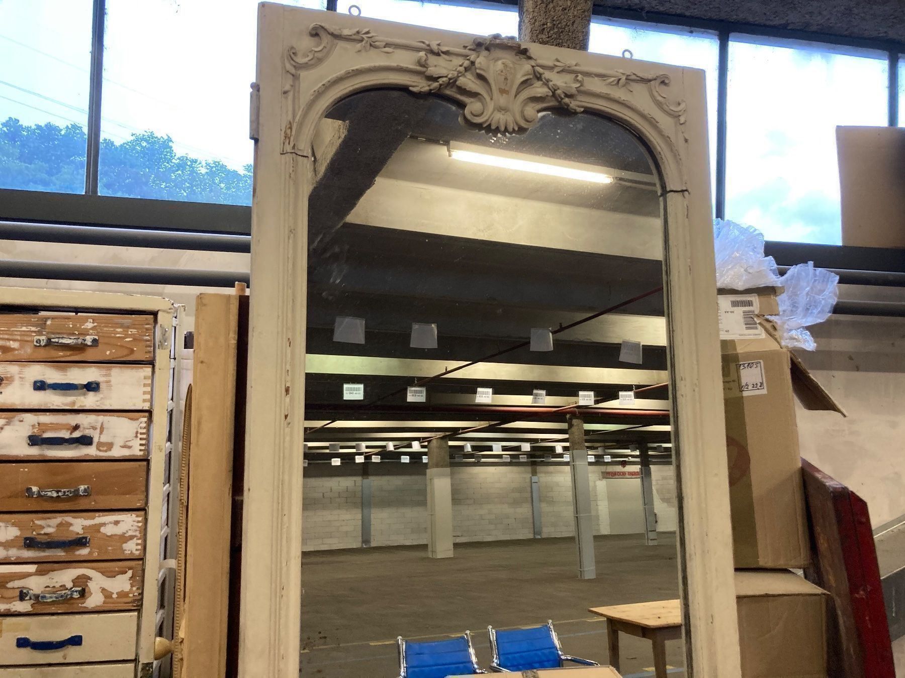Porte: Antike Schranktüre mit Spiegel ca 1850 – Usato da Buchs ZH venduto da JPK7 1