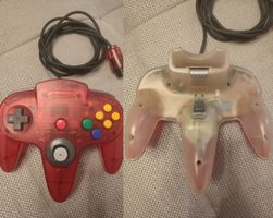 Manette N64 Officielle Clear Red & White - Japon