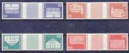 1970 -1973  Satz  Kehrdrucke mit Zwischensteg  ** Postfrisch