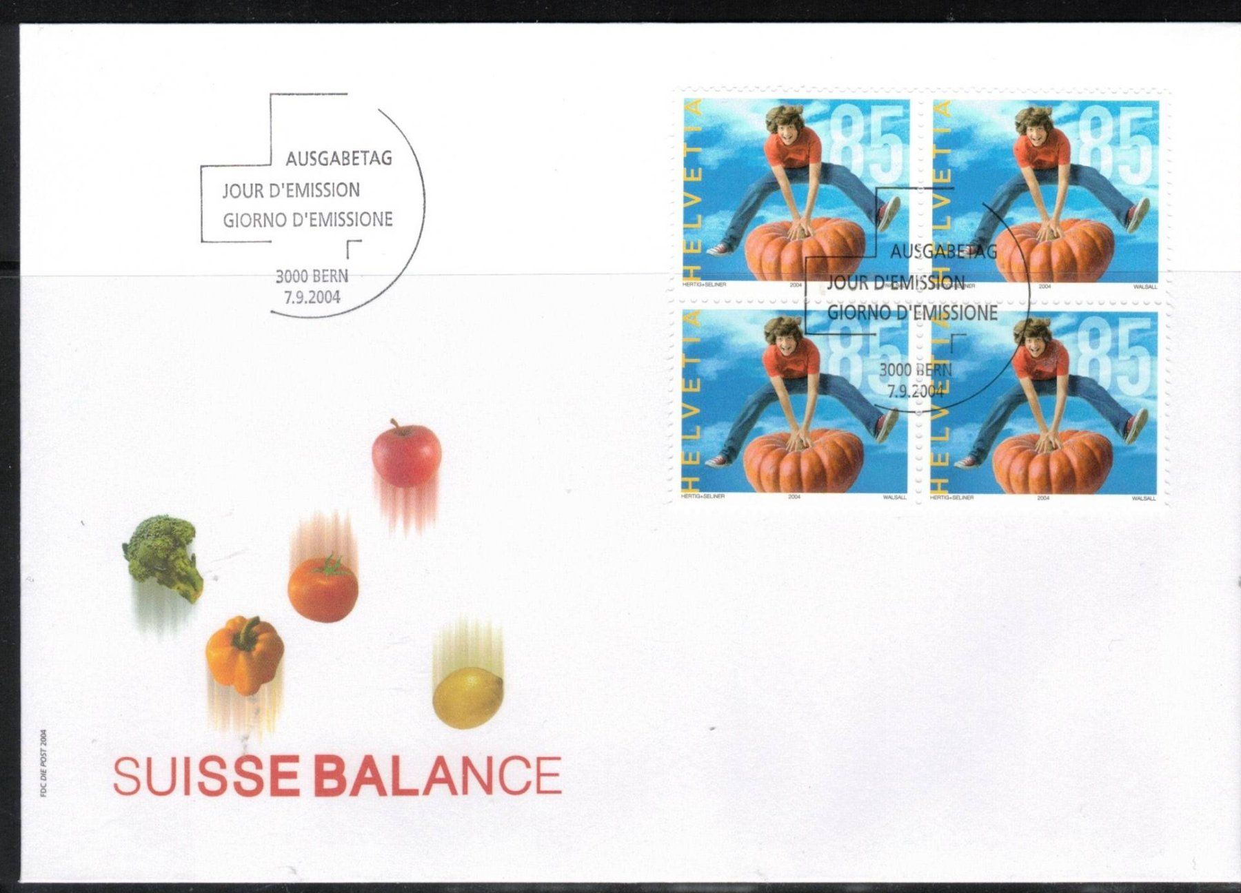 Alle Briefmarken: 2004  FDC 4er Suisse Balance  aus ABO – Neu (gemäss Beschreibung) aus Rheinau von loxis