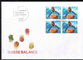 2004  FDC 4er Suisse Balance  aus ABO