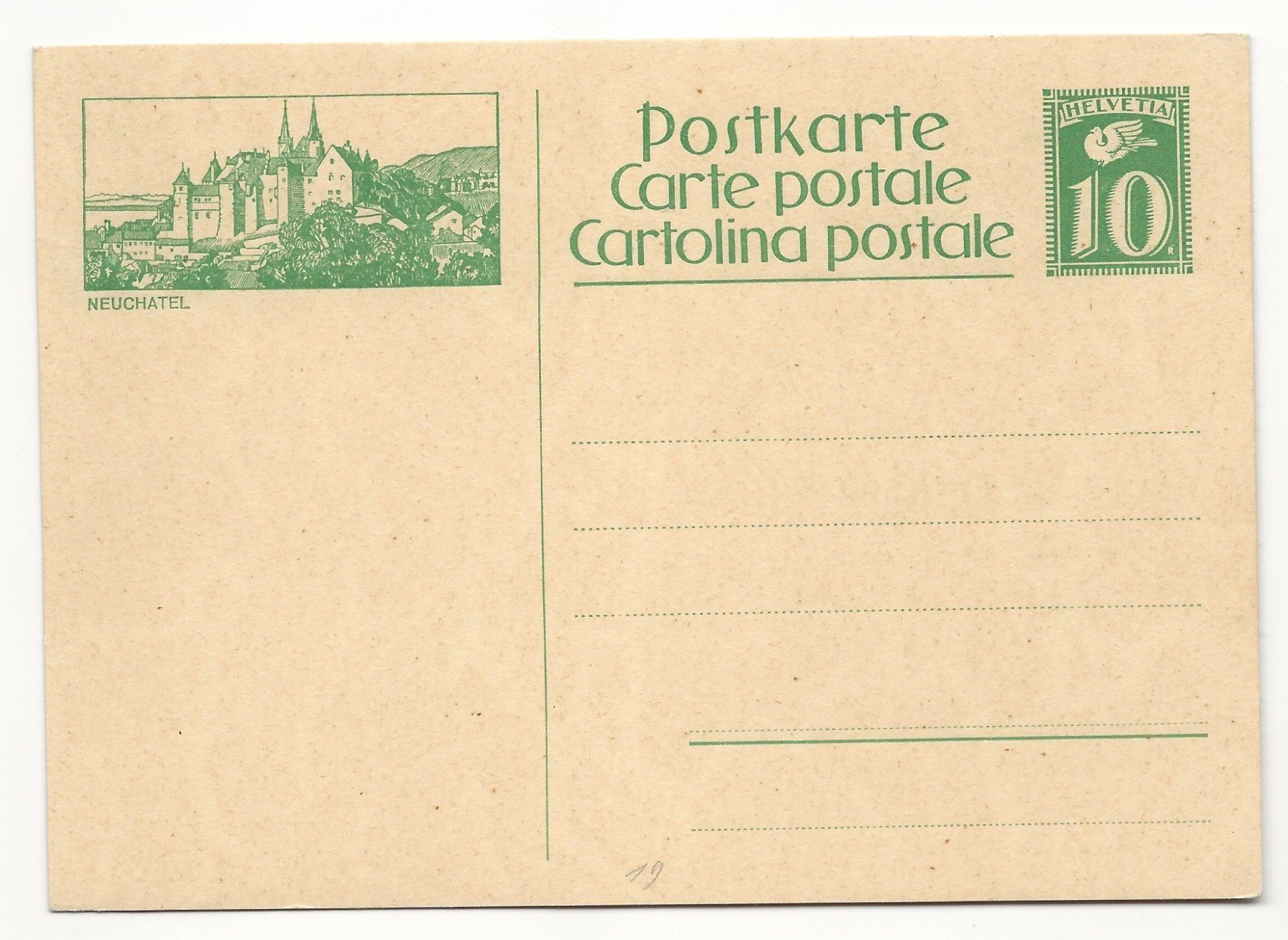 Tous les timbres: Bildpostkarte Neuchâtel cz – D'occasion à Aarau par fussball-fussball