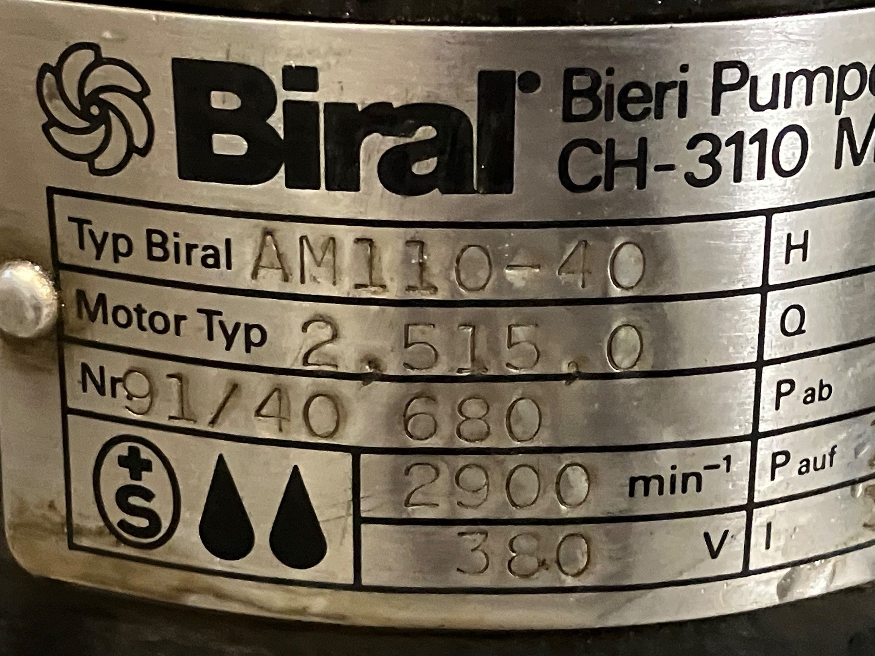 Biral Pompe & Parti di ricambio: Feuerwehr Wasserpumpe Biral – Usato da Erlenbach im Simmental! venduto da Simmentaler-Perlen 1