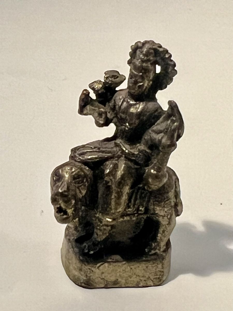 Statuette: Statuette Durga Miniature Bronze Inde Protection – Nuovo (secondo la descrizione) da Genève venduto da DELIRBEADS 1