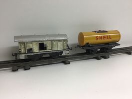 Alteisenbahn Shell Kesselwagen und Güterwagen, SPUR 0