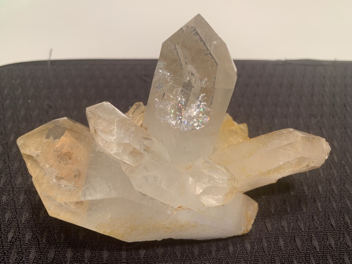 Minerali & Pietre curative: Bergkristall mit Limonit, ca. 13cm, Mathon, Schweiz – Nuovo e nell'imballaggio originale da Seeberg venduto da Mono1 3
