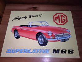 Blechschild Superlative MGB